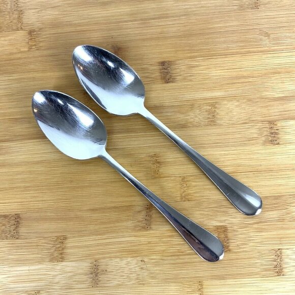 Cuisinart Annapolis 2 Place Oval Soup Spoons 18/10 Stainless Steel Flatware - Picture 1 of 4